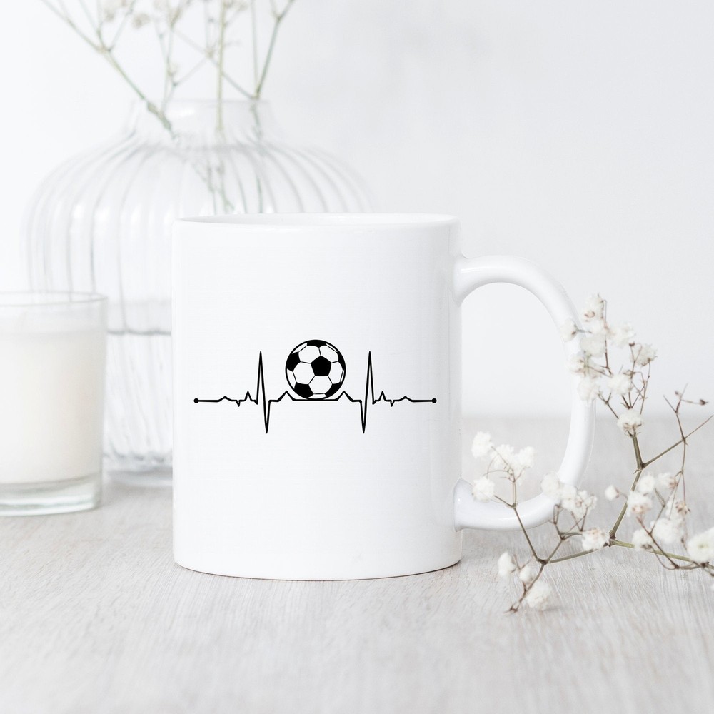 Soccer Heartbeat Mug - Perfect Gift for Soccer Players and Fans
