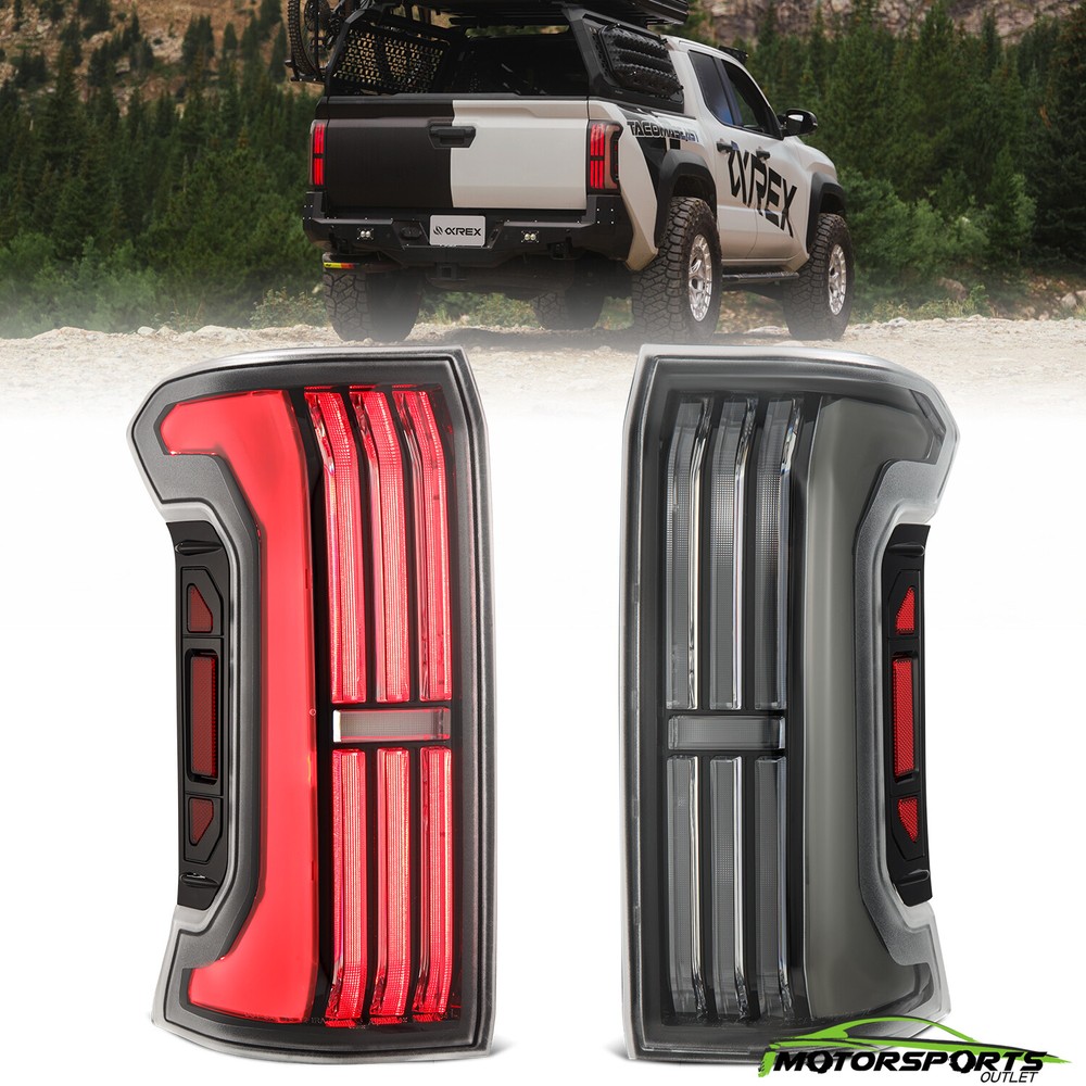 For 2024 Toyota Tacoma NOVA-Series Prismatic LED Tail Lights Pair Black