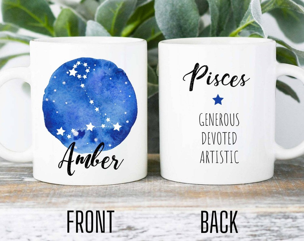 Pisces Mug Custom Pisces Mug Pisces Gift Pisces Constellation Coffee Mug