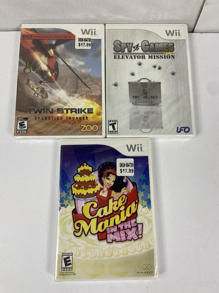 Nintendo Wii Games Lot Of 3 Family Game Night Bundle – Kid Friendly Resealed