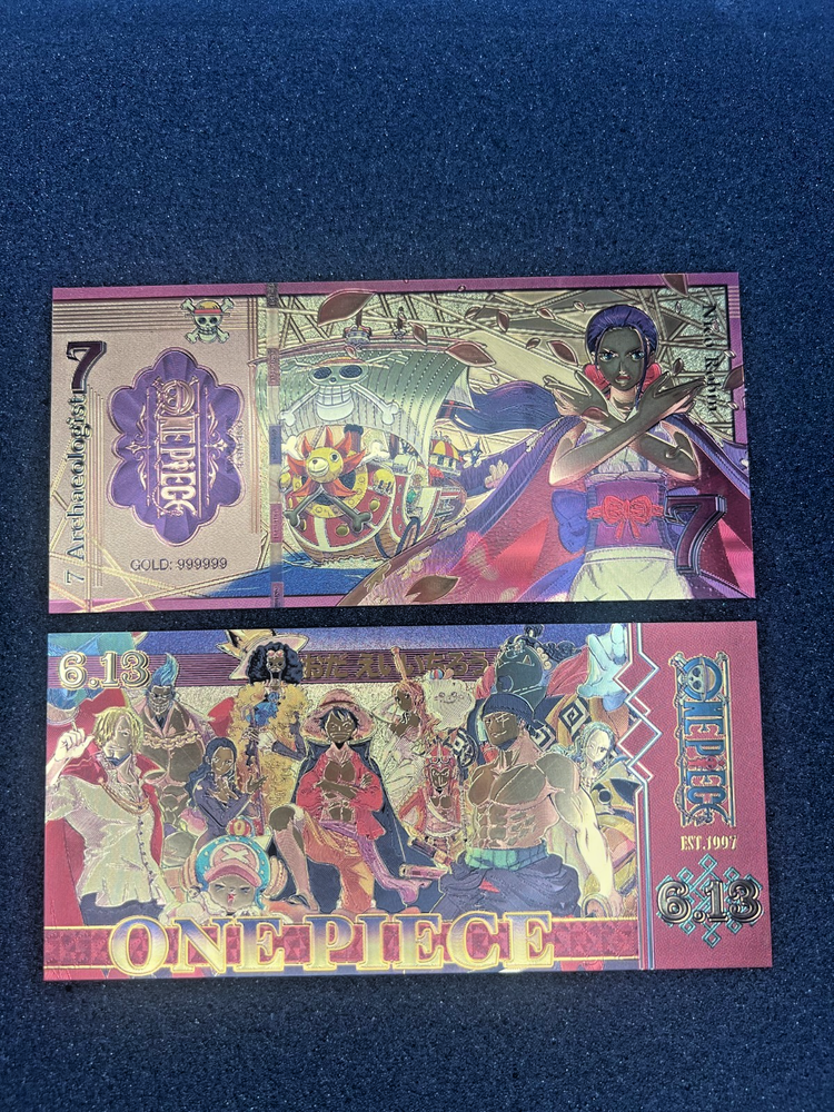 Nico Robin - 24k Gold Foil Banknote - One Piece Anime
