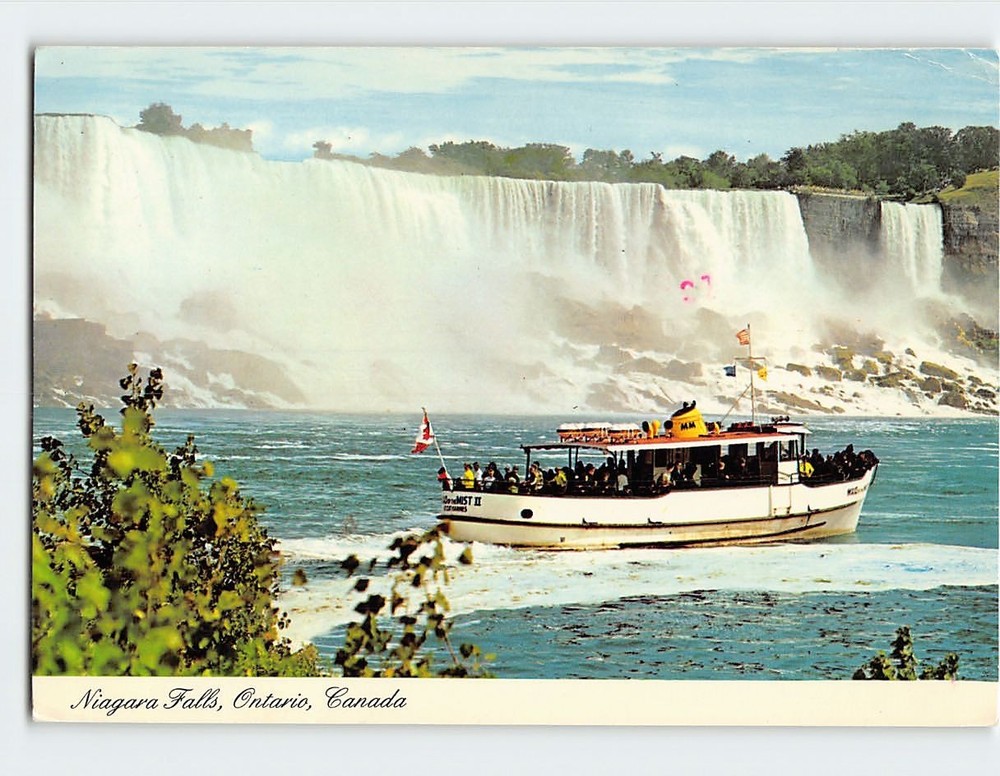 Postcard The Maid of the Mist tour boat Niagara Falls USA