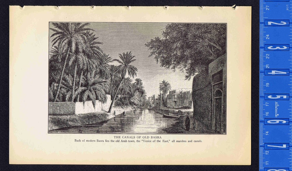 The Canals of Old Basra, Venice of the East, Iraq - 1925 Page of History