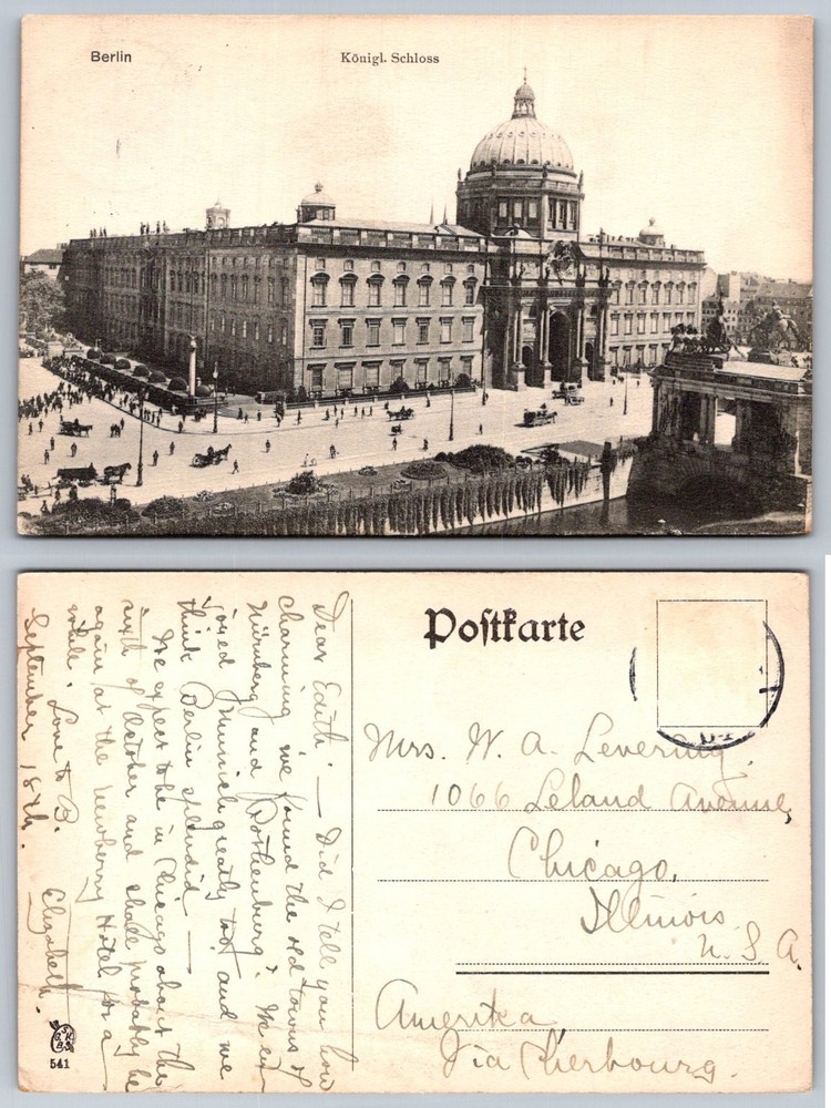 Berlin Königliches Schloss Royal Palace Germany Vintage Postcard 1906