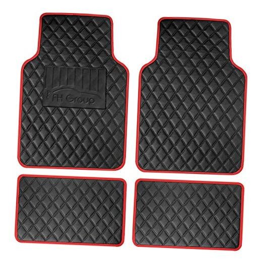 Diamond Pattern Universal Faux Leather Car Floor Mats for Car