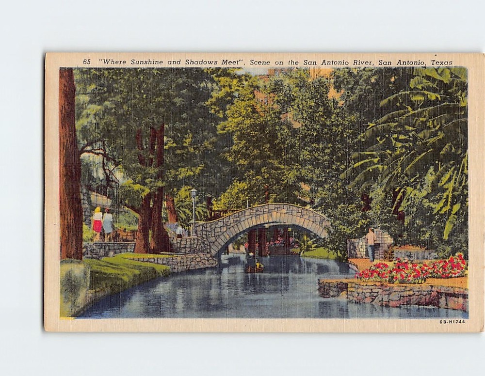 Postcard Scene on the San Antonio River San Antonio Texas USA