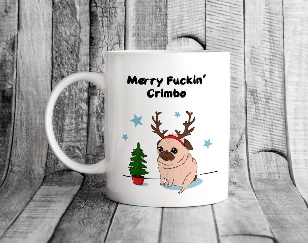 Merry F*ckin' Crimbo Coffee Mug Xmas Present Funny Custom Gifts