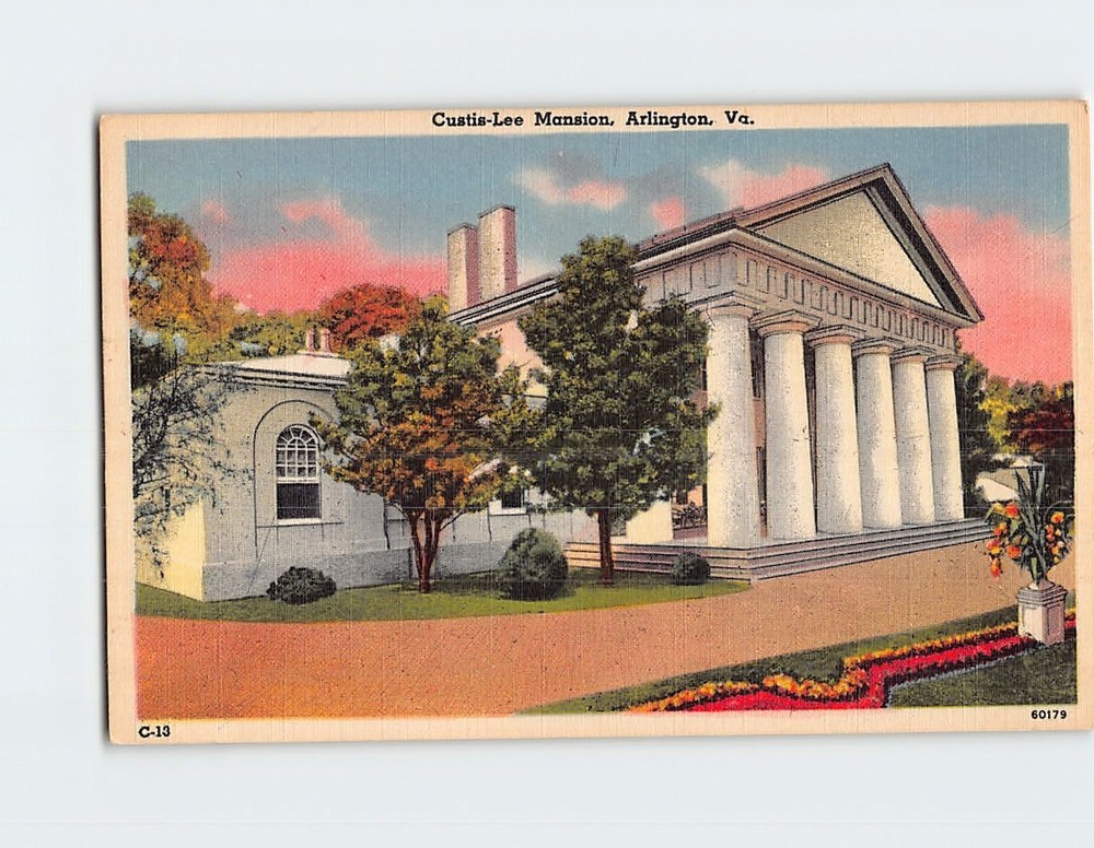 Postcard Custis Lee Mansion Arlington Virginia USA