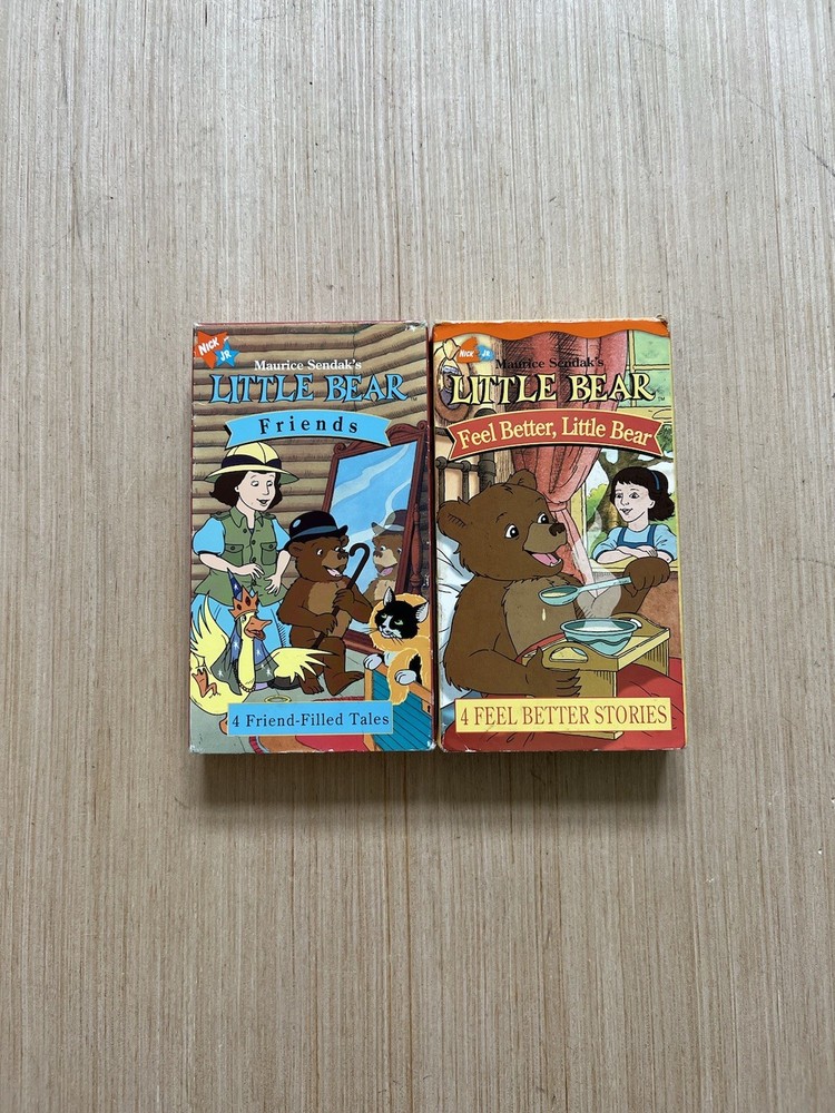 Maurice Sendak’s Little Bear VHS Friend & Feel Better, Little Bear Lot Of 2