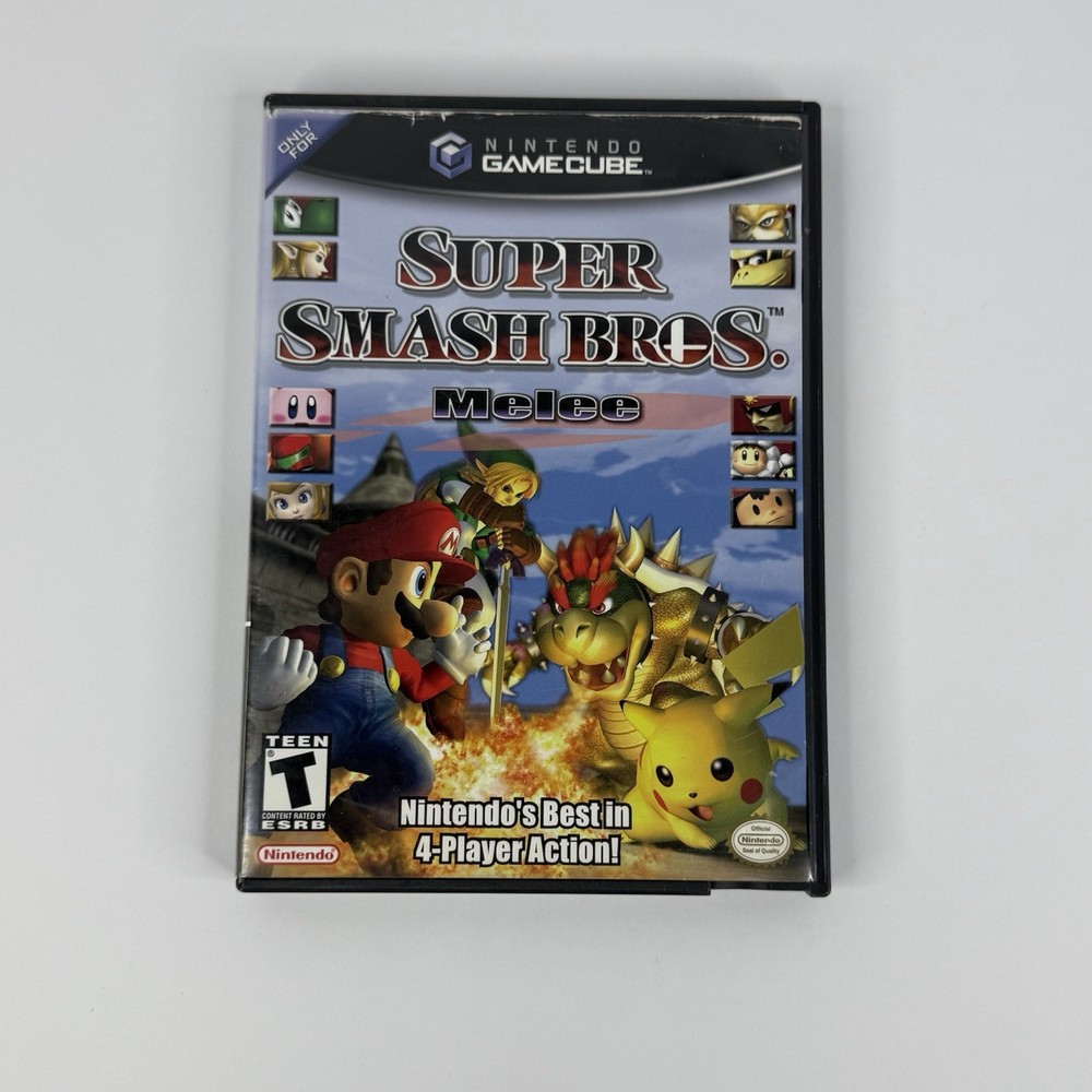 Super Smash Bros Melee (Nintendo GameCube, 2001) No Manual Tested Working
