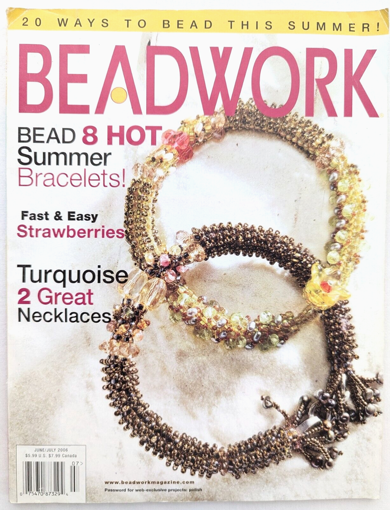 Beadwork Magazine June July 2006 Beading Jewelry Making Crafting Polymer Clay