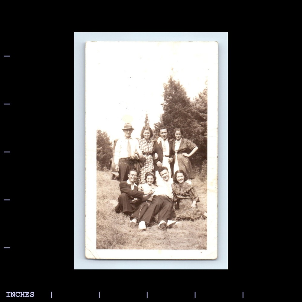 Vintage Photo MEN WOMEN OUTSIDE