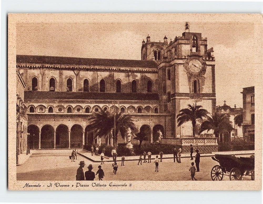 Postcard Monreale Cathedral Sicily Italy