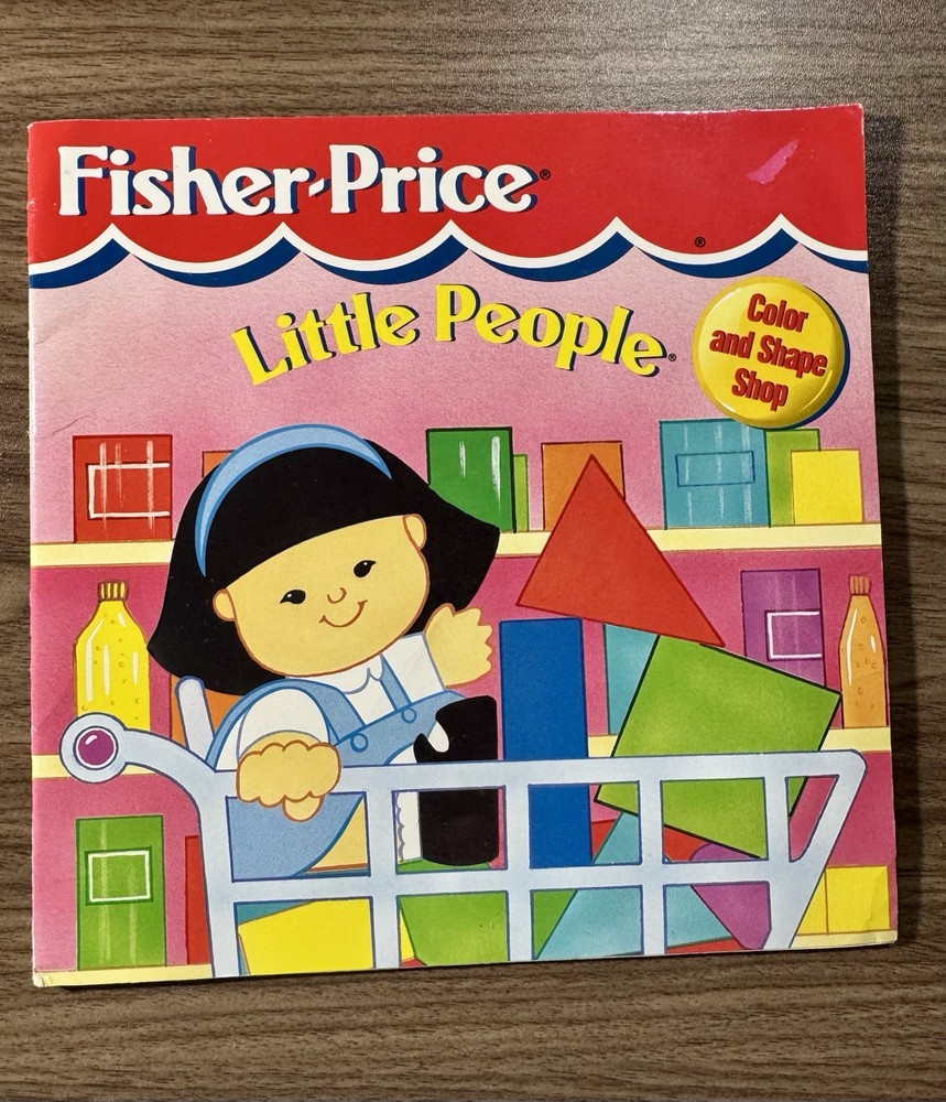 Fisher Price Little People Paperback Book - Color and Shape Shop 1999 Vintage