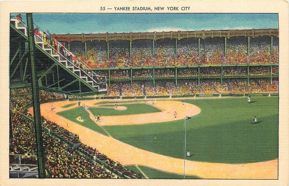 1940s New York Yankee Baseball Stadium occupation Manhattan postcard 26-4042