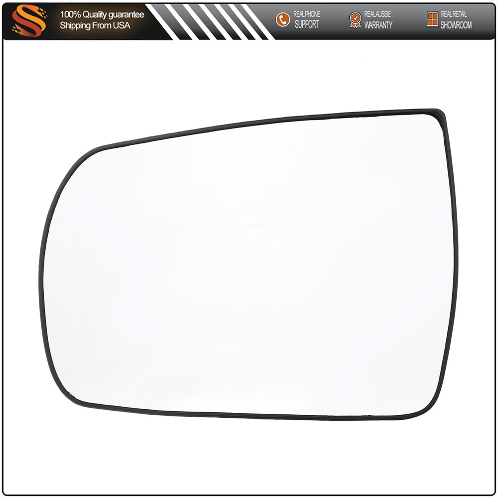 Mirror Glass Left Side Chrome Heated For 11-15 Kia Sorento Lx/Ex 876111U100