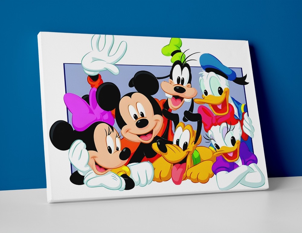 Mickey & Friends Poster or Canvas - Mickey Minnie Mouse Disney Wall Art Decor