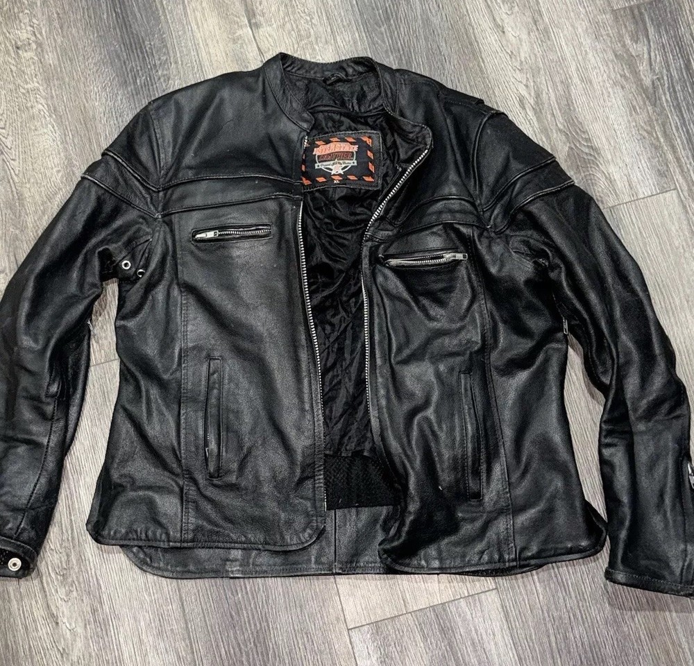 Interstate Leather Biker Jacket Mens Large Original Classics Quilt Liner