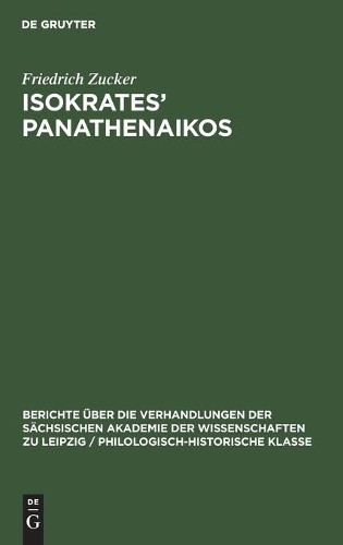 Friedrich Zucker Isokrates' Panathenaikos (Hardback)Another great item from Rarewaves USA | Free delivery!