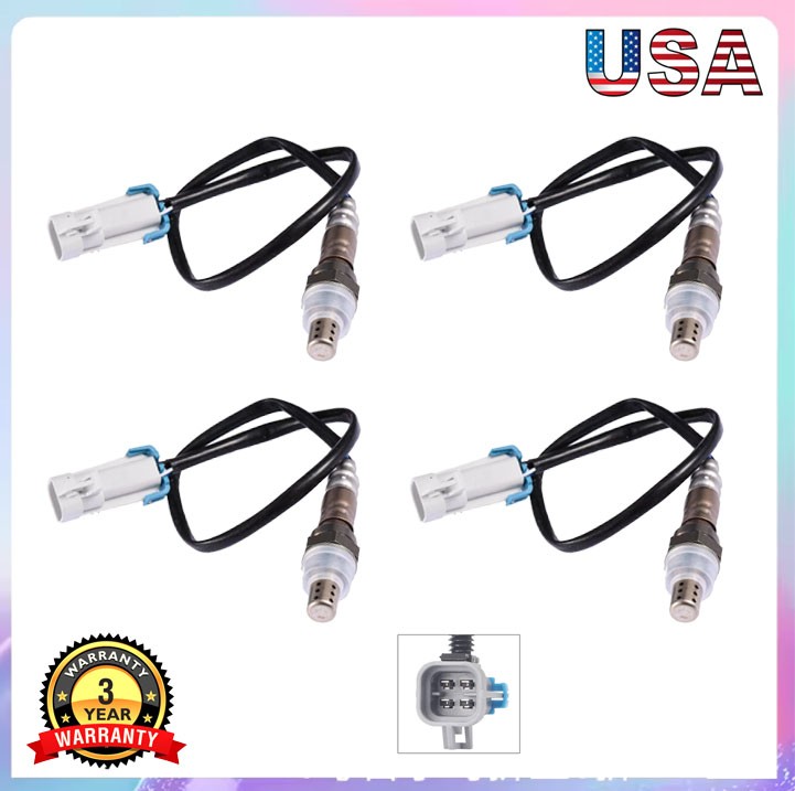 For 2003-2005 Cadillac Chevrolet GMC V8 5.3L Set of 4 Up+Down Oxygen O2 Sensor