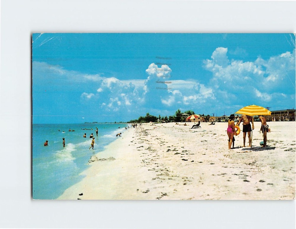 Postcard Snow-White Sands Nokomis Beach Plaza Nokomis Florida USA