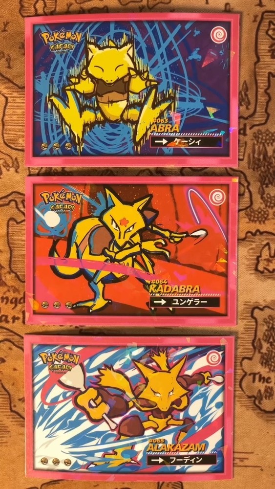 #63-65 Abra Kadabra Alakazam Cracked Ice Holo Pokemon Safari 2025 Peru-image