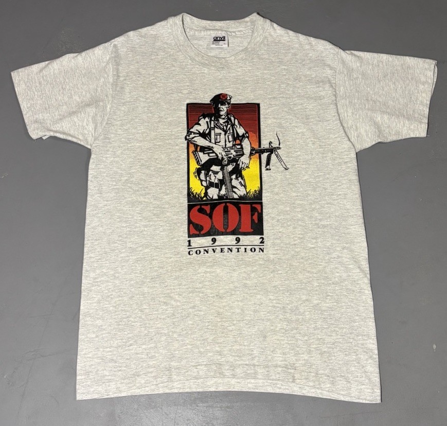 Vintage 1992 SOF Convention Soldier t Shirt 90s Size Large