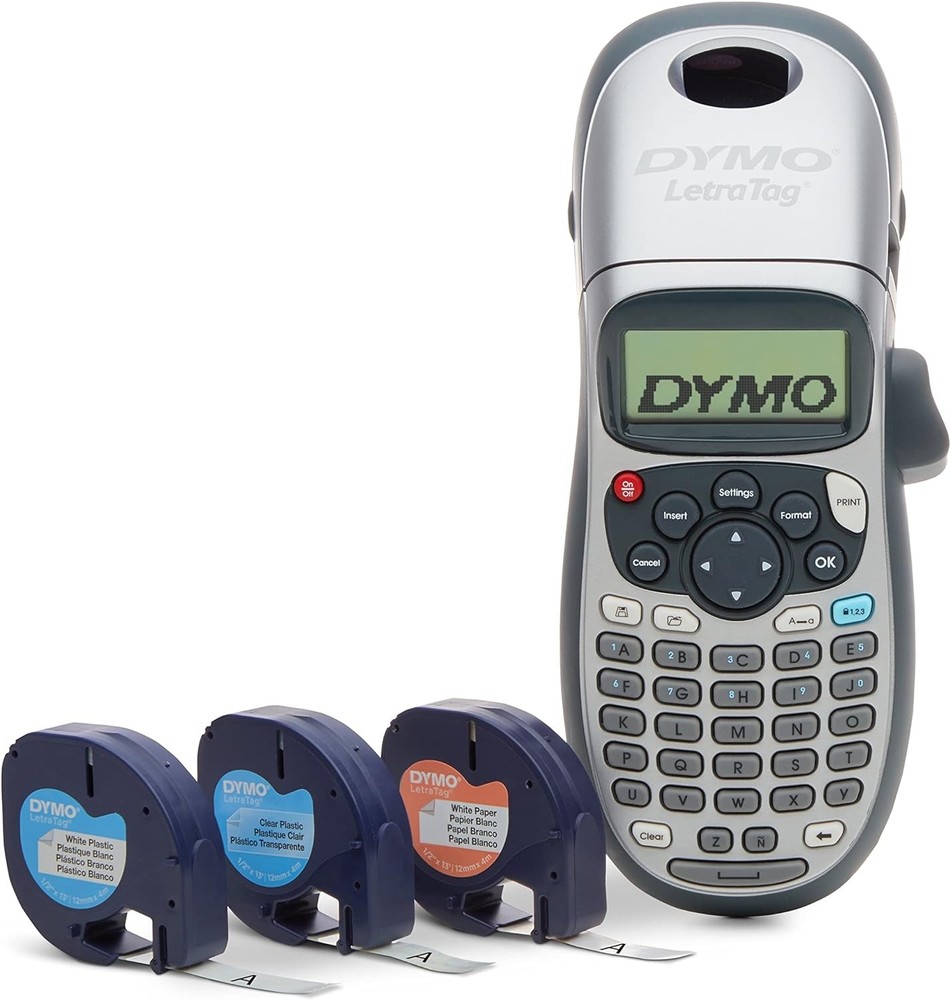 DYMO LetraTag 100H Label Maker with 3 Extra Black Label Tapes