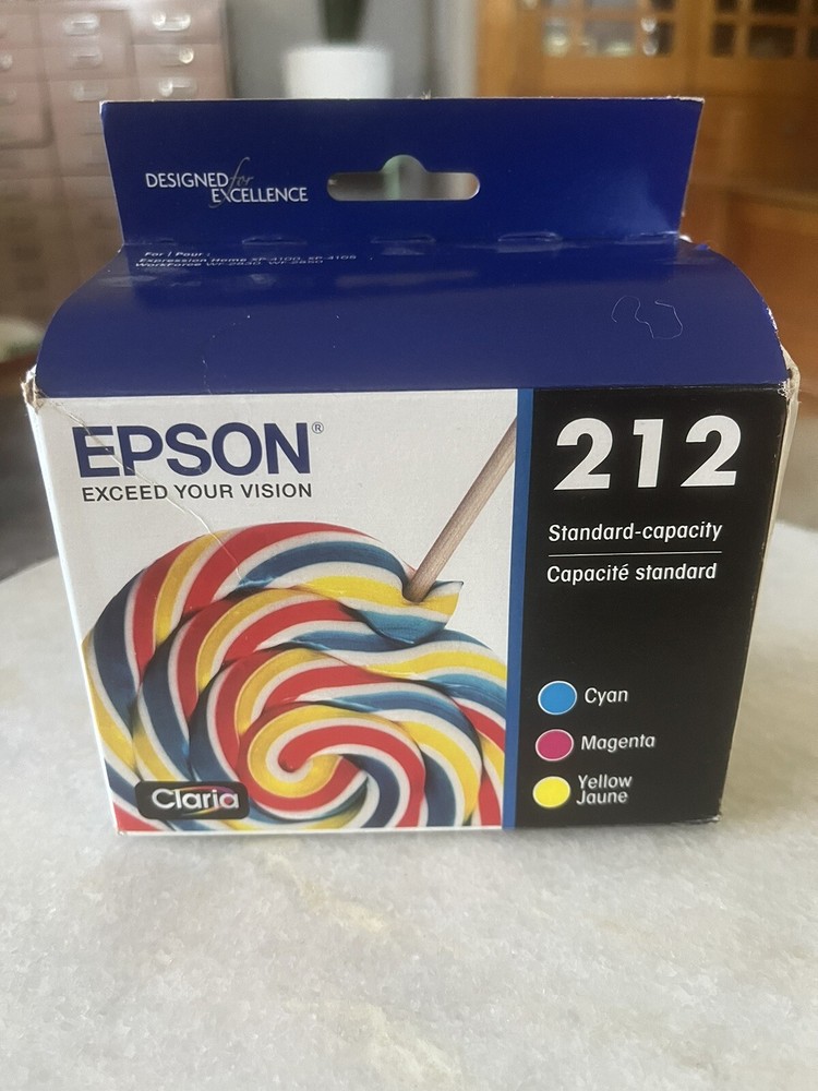 Epson 212T212520-S T212520-CP Cyan Magenta Yellow Ink Cartridge. Exp. 05/24