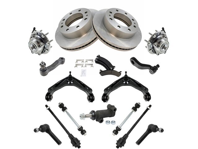 Front Brake Pad Rotor Wheel Hub Control Arm Kit fits 28QDHV