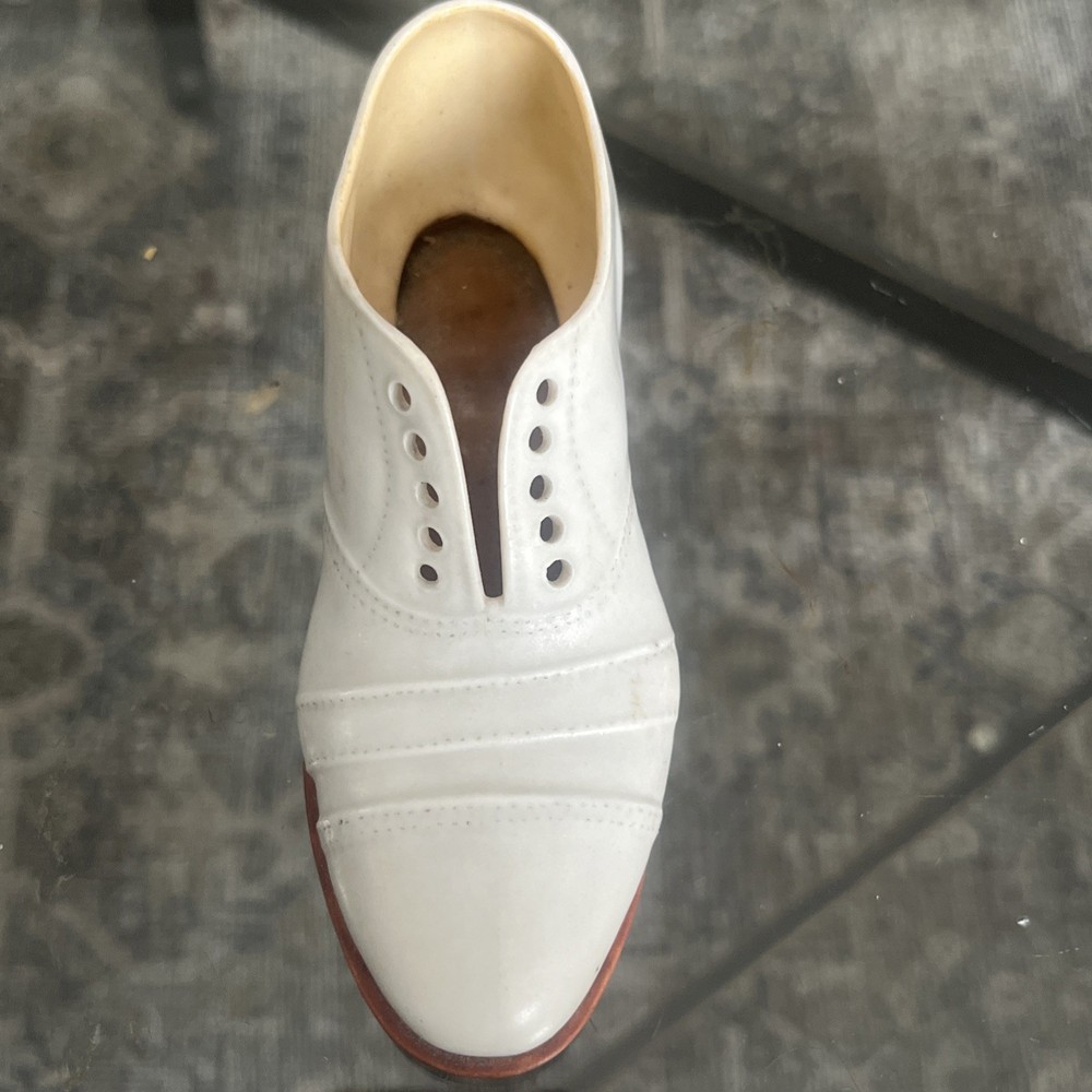 Vintage Royal Bayreuth Lace Up Porcelain Wingtip Shoe 1890- 1900 Germany