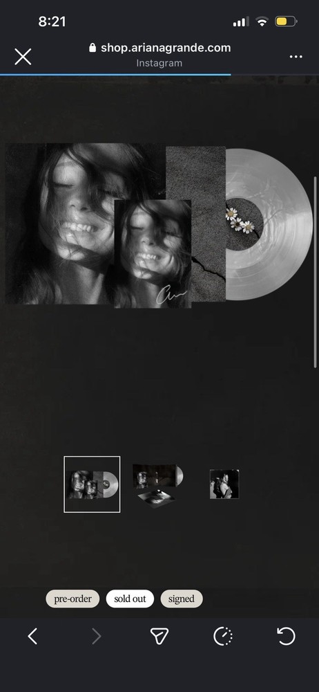 Ariana Grande Signed Petals Vinyl
