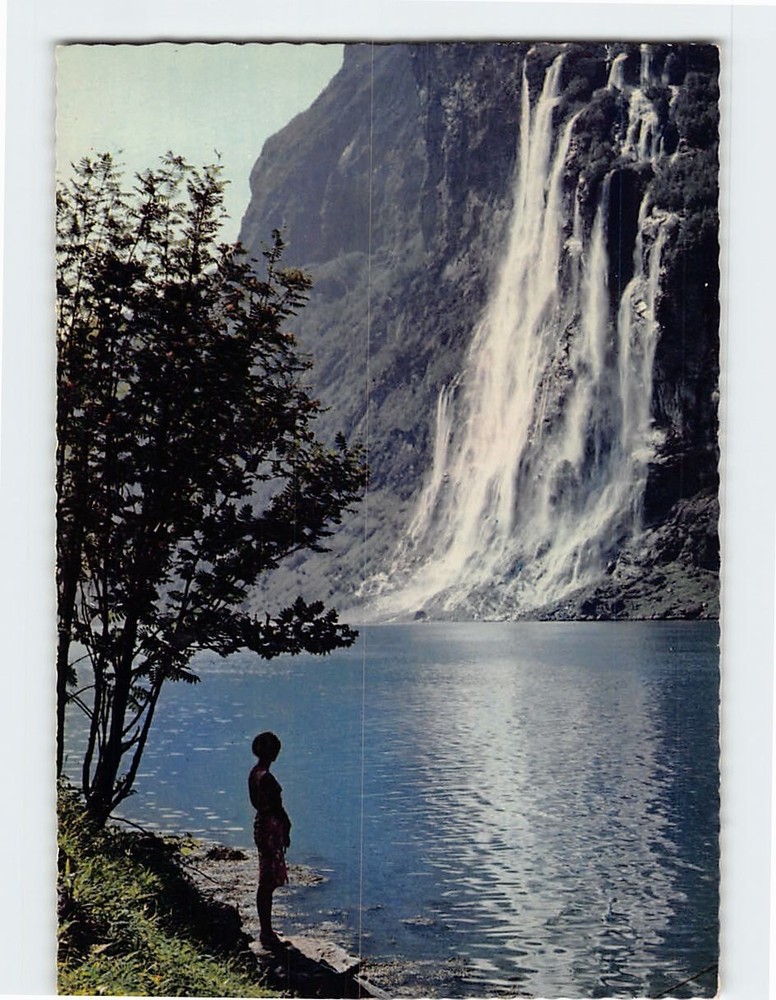 Postcard Seven Sisters Waterfall in Norway