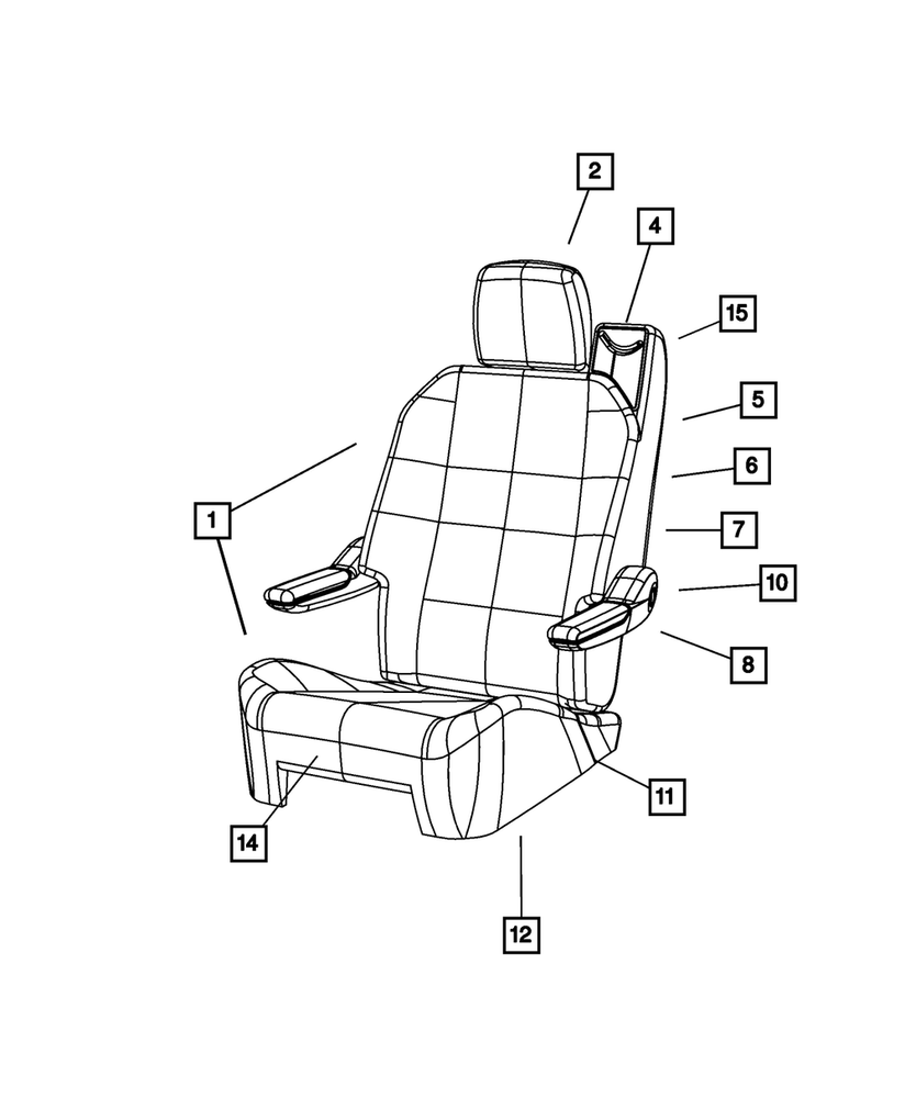 Genuine Mopar Rear Seat Cushion Cover 1LC361D5AA