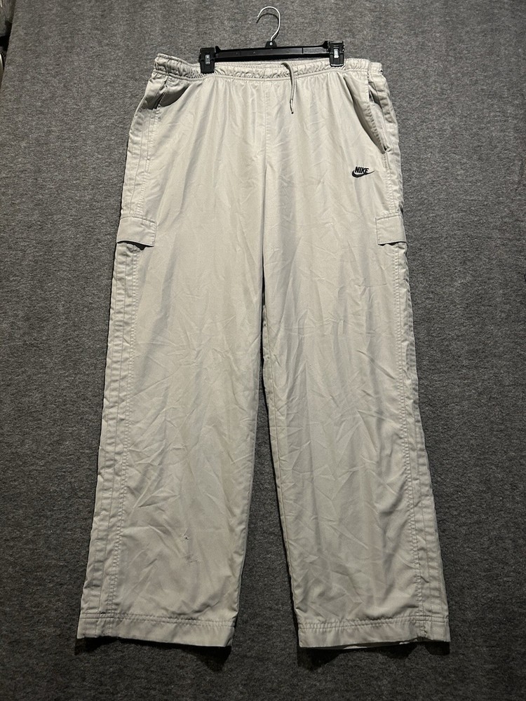 Vintage Nike Track Pants Cargo Mens Extra Large XL Grey Baggy Wide Y2K 90s