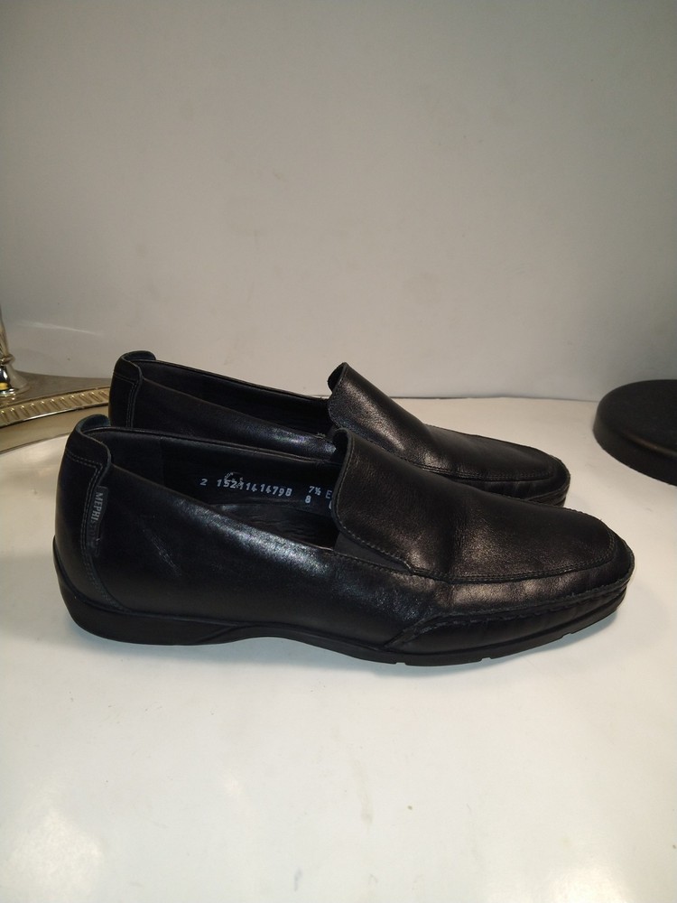Mephisto Edlef Cool Air Black Leather Casual Loafers Shoes Men's sz 8
