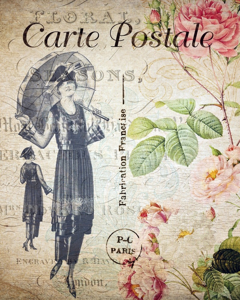 8282.Decoration Poster.Home Room design art print.Victorian Love Postal Card