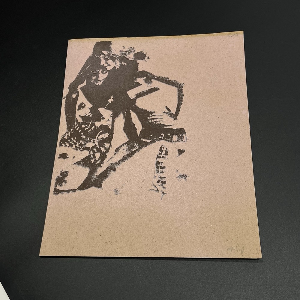 Don Vogl Original Monotype Signed Figurative Abstract Art
