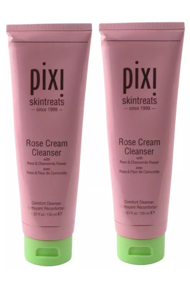 2 Pack- Pixi SkinTreats Rose Cream Cleanser, 4.6 Fl Oz