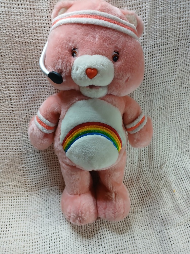 Pink Cheer Bear Care Bears Singing Animated Fit ‘N Fun Work Out Plush WORKS 2004