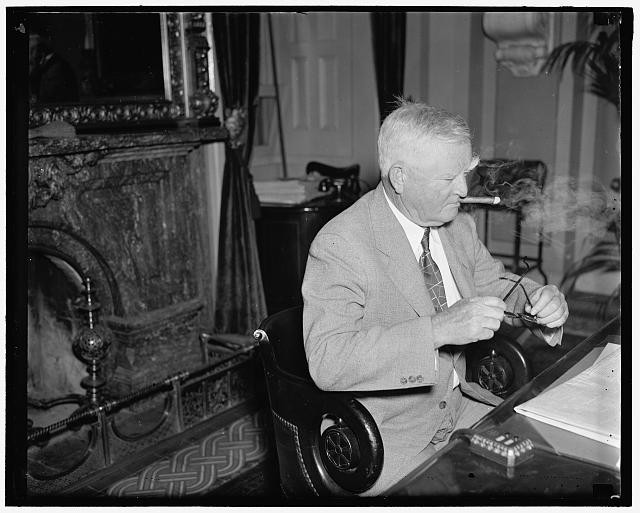 Photo:Washington DC John Nance Garner 1937 Senate Vice President at Desk