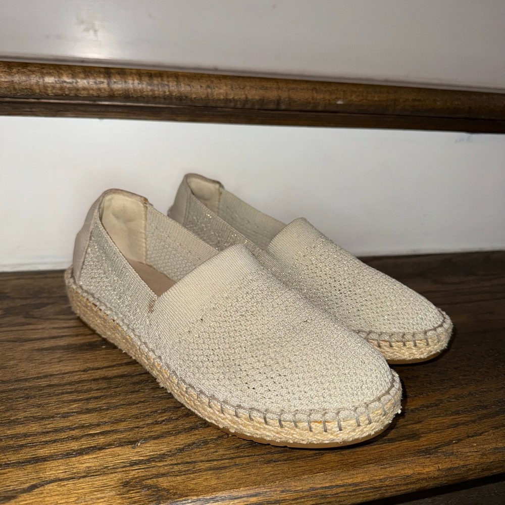 Cole Haan Cloudfeel Stitchlite Espadrille Slip-On Size 7 Cream Jute Grand OS