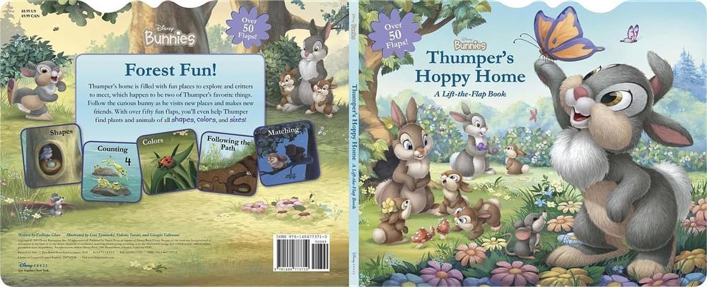 Disney Bunnies: Thumper's Hoppy Home: A Lift-the-Flap Board Book by Disney Books