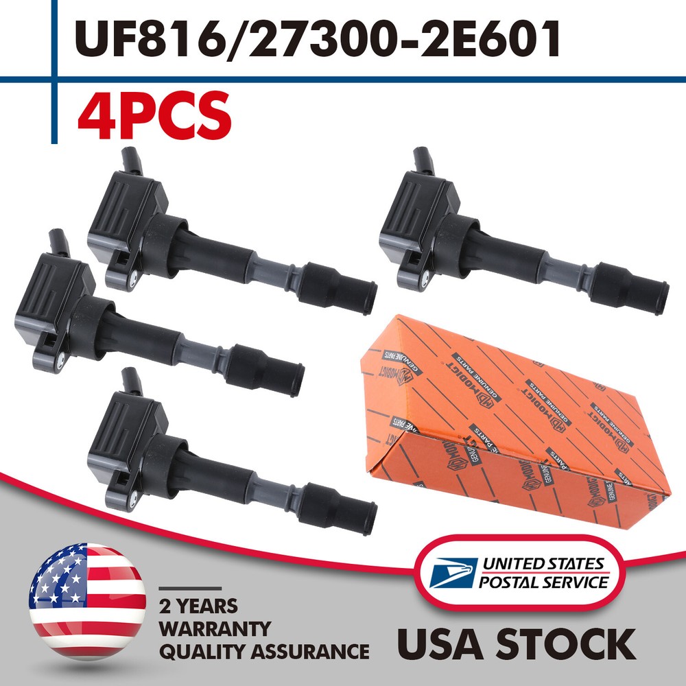 4PCS High Performance Ignition Coil for Hyundai Sonata Elantra Kona Forte Kia