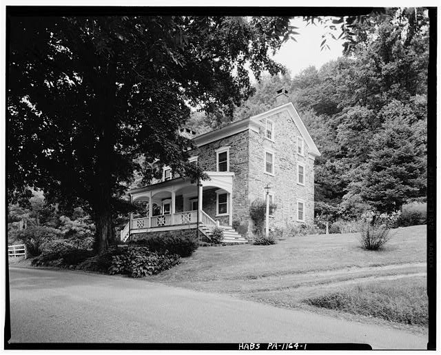 Valentine Weaver House River PA 1900s Stone House Porch Historic Home