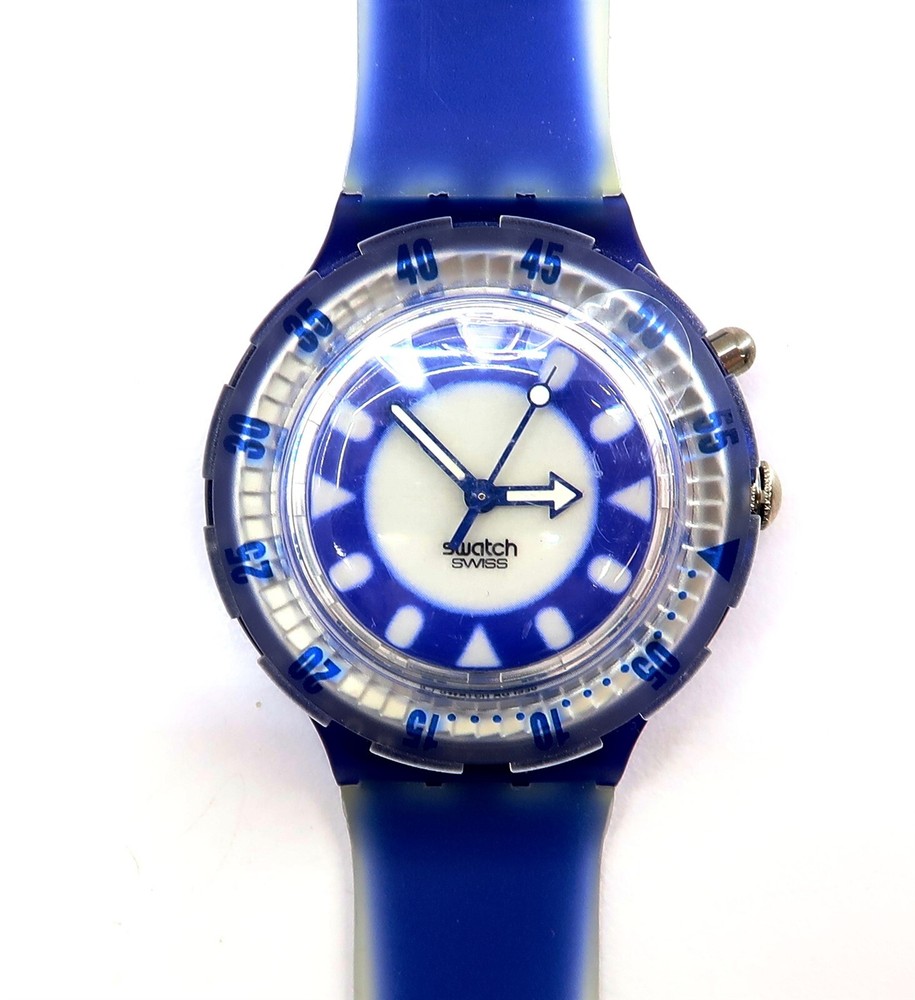 New Swatch Scuba 200 Watch FISH EYE SDN903 New Old Stock 1997 NOS Gents