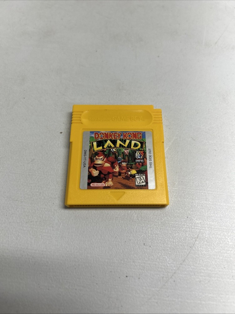 Donkey Kong Land (Nintendo Game Boy, 1995) Authentic Yellow Cartridge - Tested