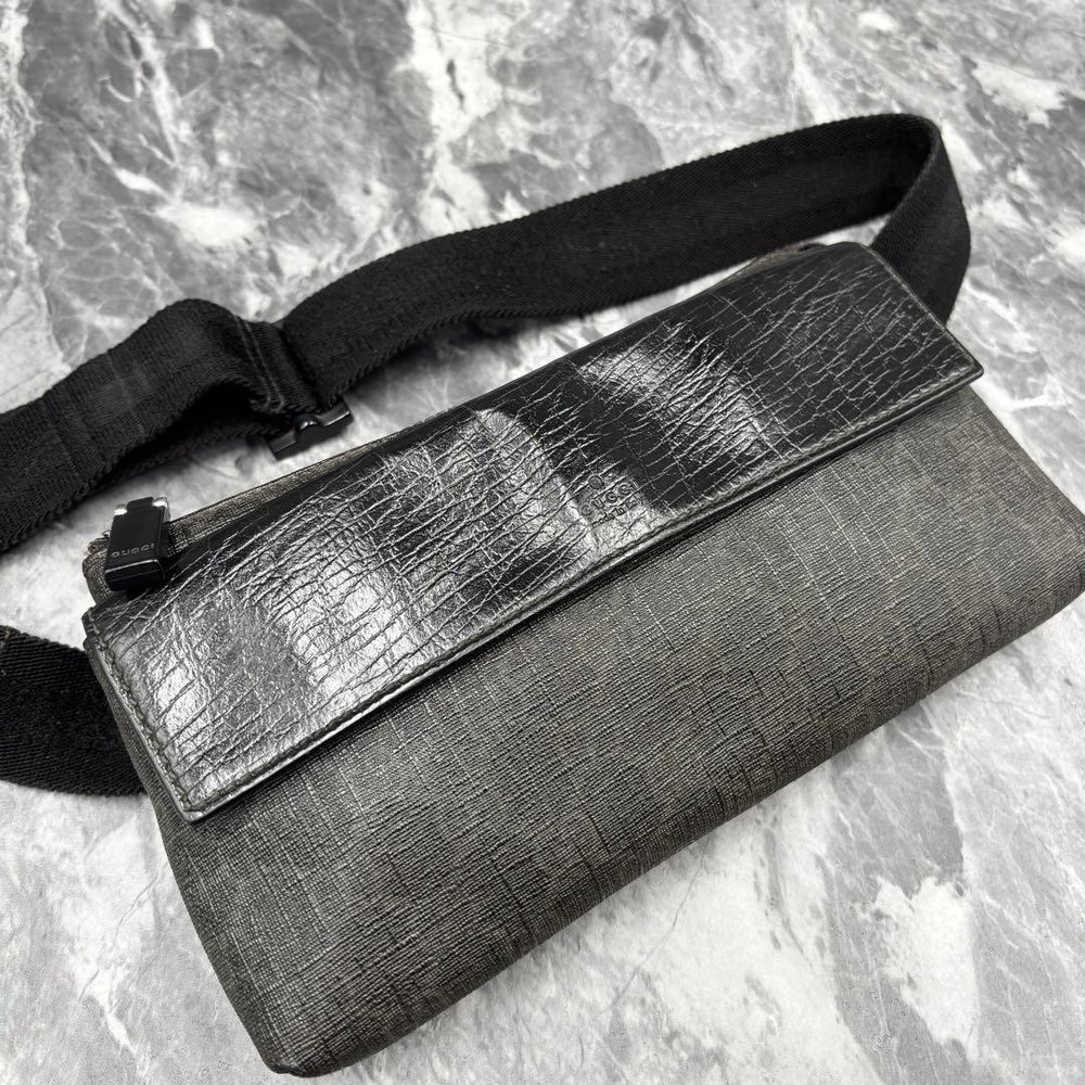 GUCCI Authentic Black PVC Shoulder Bag Model G06243491