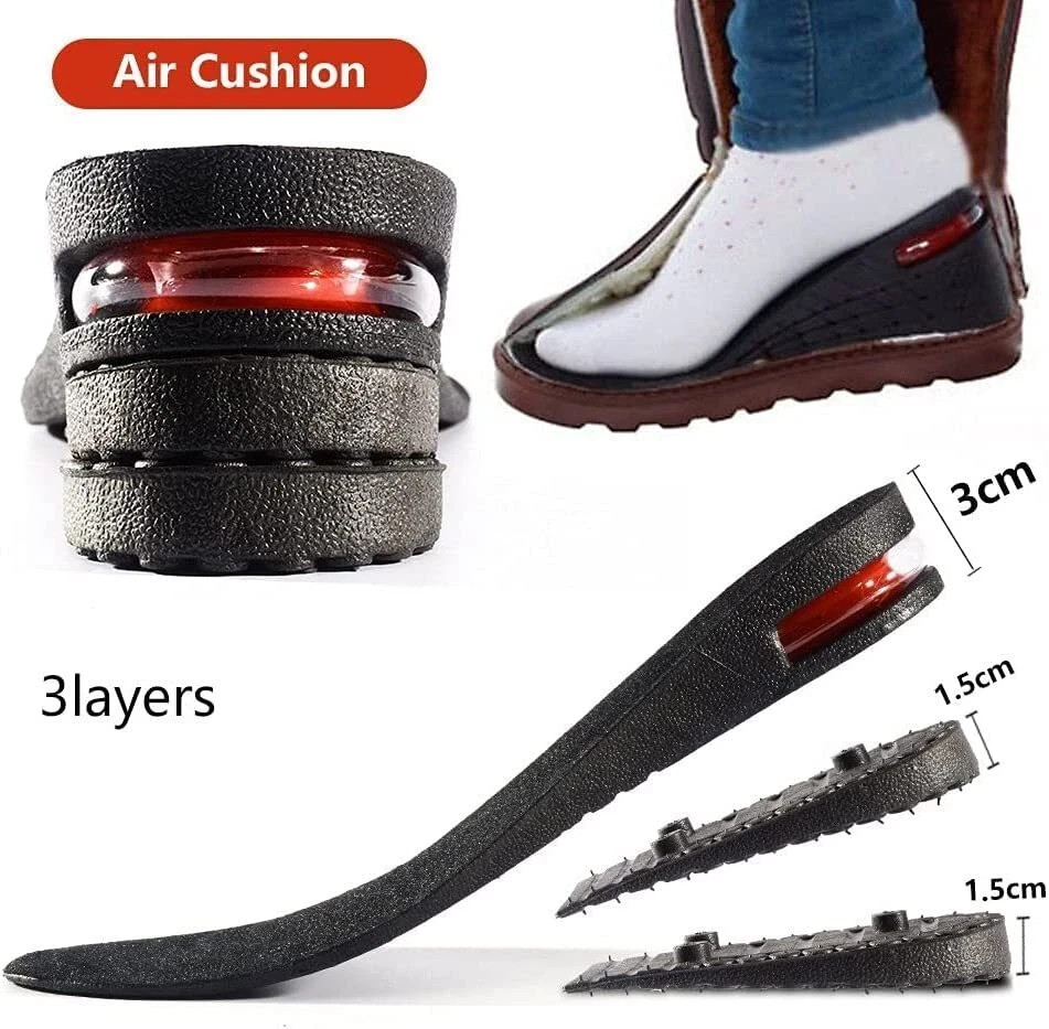 Height Increase Insoles Men Women Invisible Heel Lift Taller Shoe Inserts Pad US