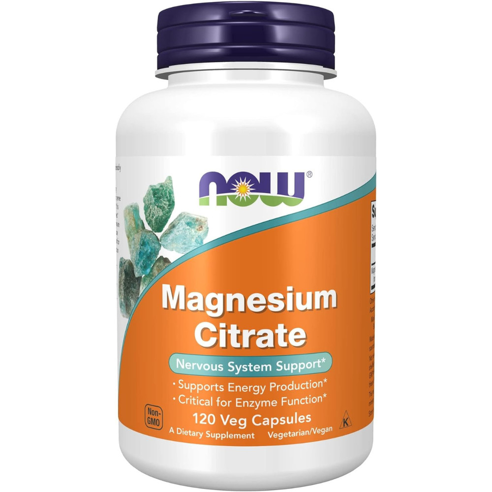 NOW Foods Magnesium Citrate 400 mg 120 Veg Caps